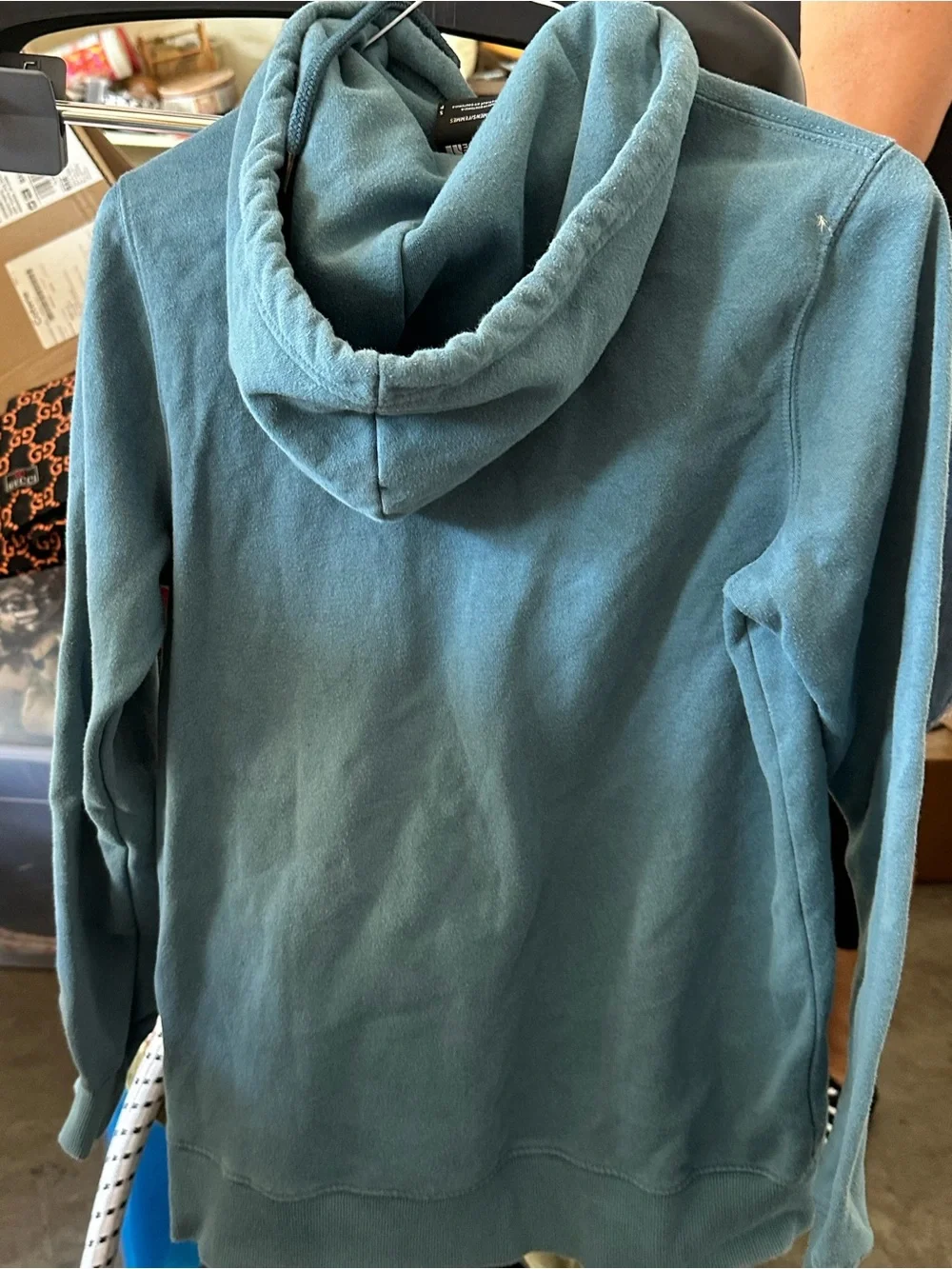 The North Face Men’s Crewneck Hoodie - Teal Blue